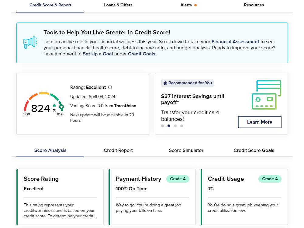 SavvyMoney Credit Score & Report
