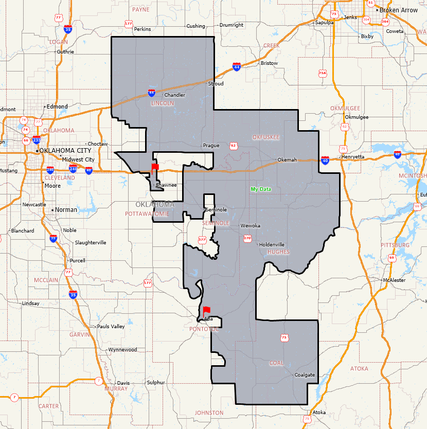 Underserved Areas in East Central Oklahoma