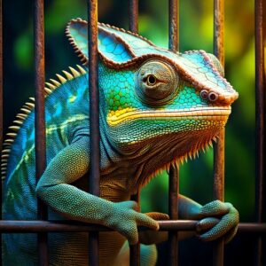 Chameleon in jail