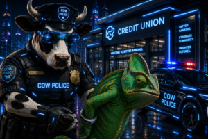 Cow arresting chameleon
